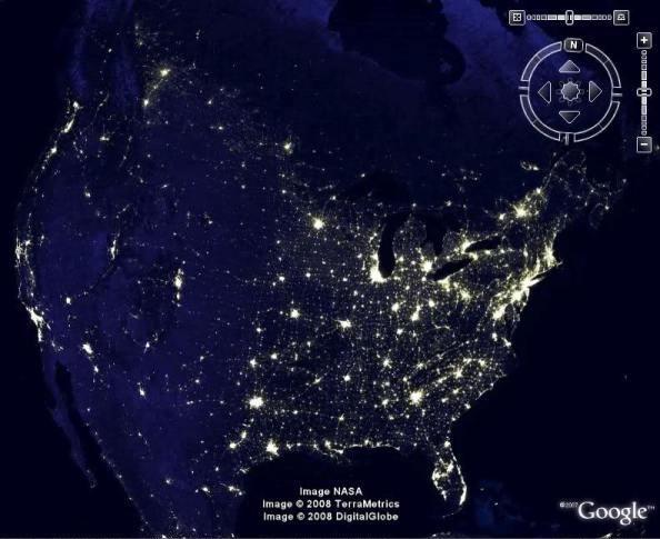 google earth america economy map