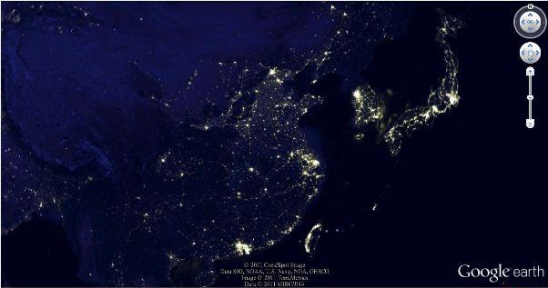 google earth china economy map