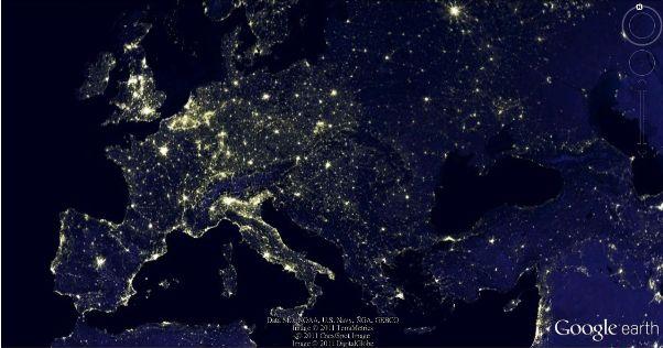 Google earth european economy map