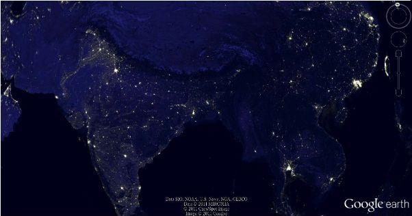 google earth india economy map